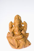 wood ganesha statue