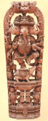 wood statue of Ganesha