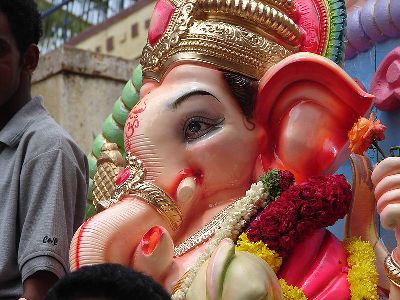 close up of Ganesha murti