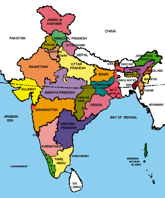map of Indian States