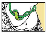 snake around Ganesha's belly